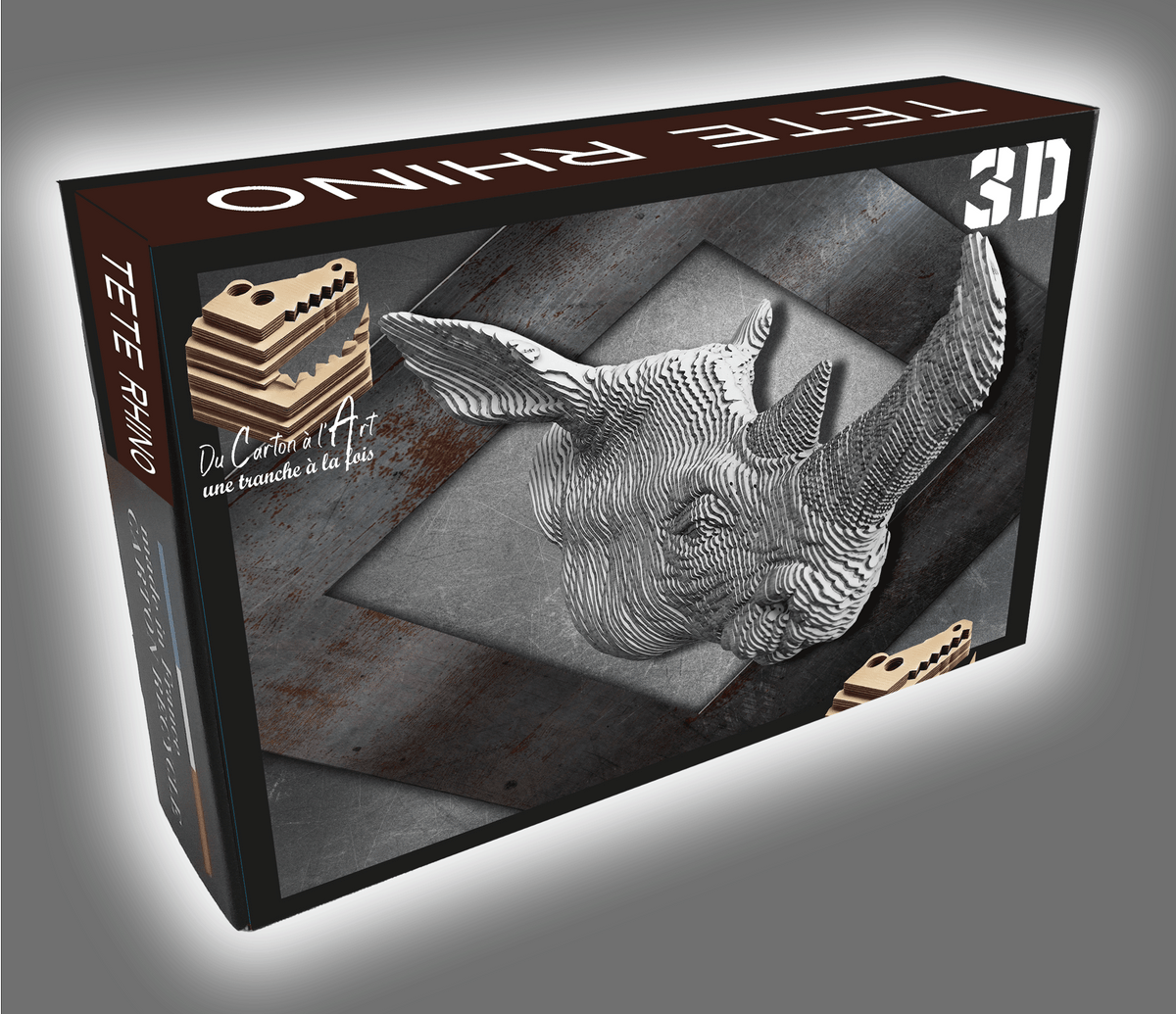 Tête de Rhinocéros CART vue de profil