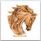Buste de Cheval – Sculpture 3D en carton