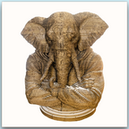 Buste d’Éléphant – Sculpture 3D en carton