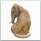 Buste d’Éléphant – Sculpture 3D en carton